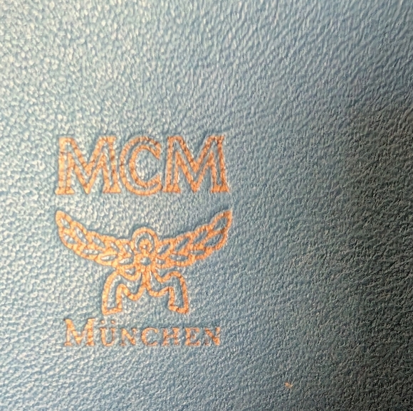 MCM Torqouise Leather Shoulder/ Crossbody Bag In Good Used Condition - Picture 9 of 9